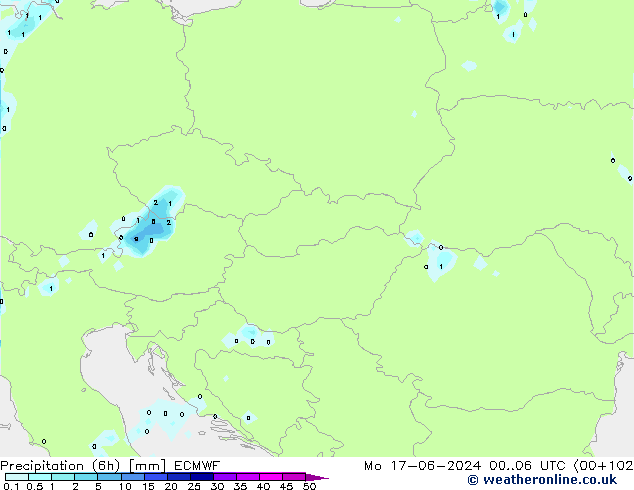 Z500/Rain (+SLP)/Z850 ECMWF Mo 17.06.2024 06 UTC