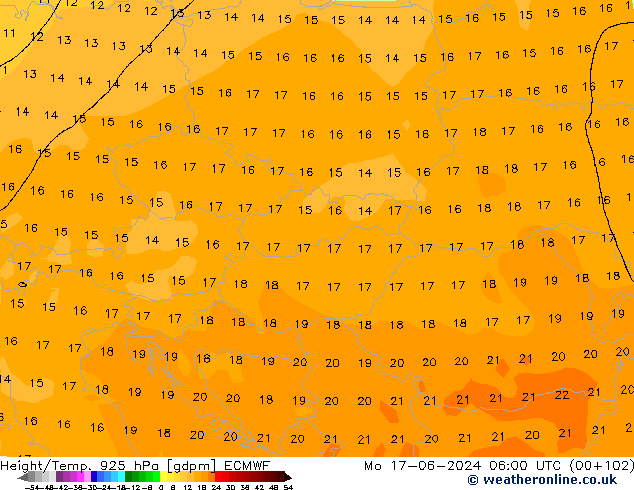 Height/Temp. 925 hPa ECMWF  17.06.2024 06 UTC