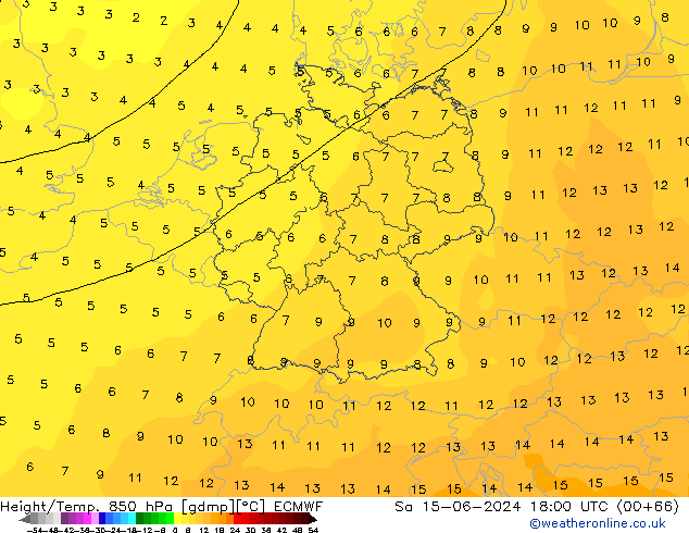 Z500/Rain (+SLP)/Z850 ECMWF sam 15.06.2024 18 UTC