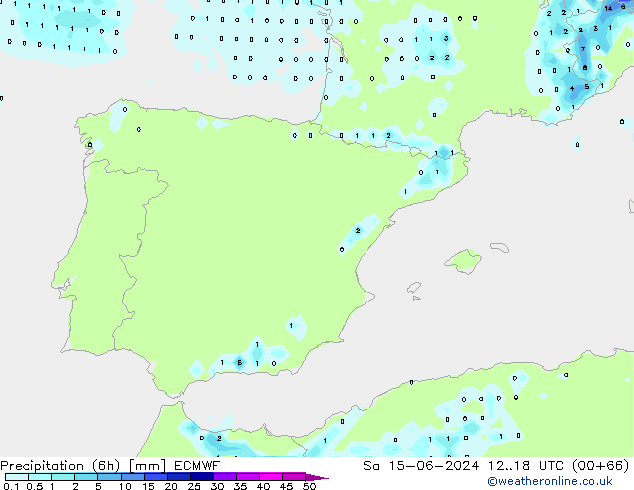 Z500/Yağmur (+YB)/Z850 ECMWF Cts 15.06.2024 18 UTC