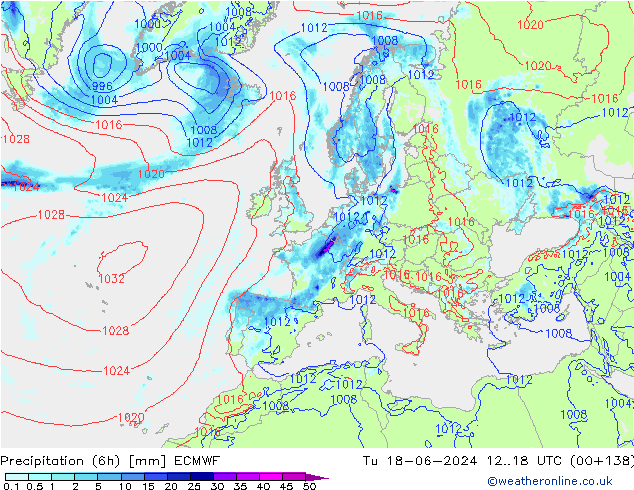 Z500/Rain (+SLP)/Z850 ECMWF Ter 18.06.2024 18 UTC