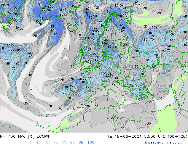 RV 700 hPa ECMWF di 18.06.2024 00 UTC