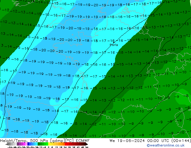 Z500/Rain (+SLP)/Z850 ECMWF ��� 19.06.2024 00 UTC