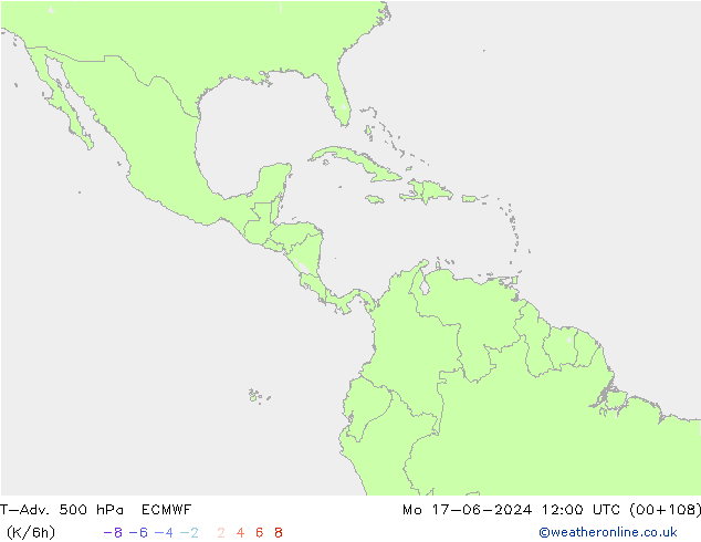 T-Adv. 500 hPa ECMWF  17.06.2024 12 UTC