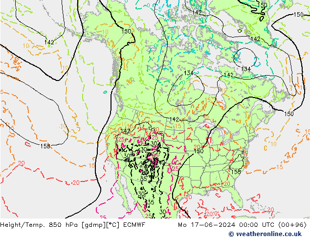 Z500/Regen(+SLP)/Z850 ECMWF ma 17.06.2024 00 UTC