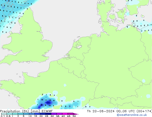 Z500/Rain (+SLP)/Z850 ECMWF  20.06.2024 06 UTC