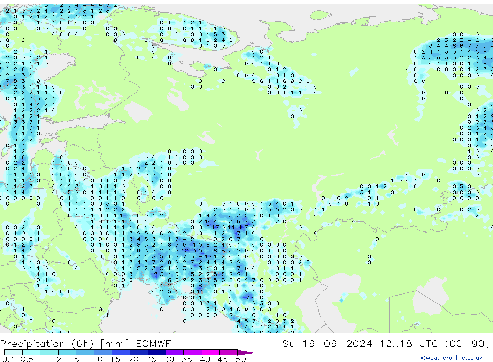 Z500/Rain (+SLP)/Z850 ECMWF  16.06.2024 18 UTC