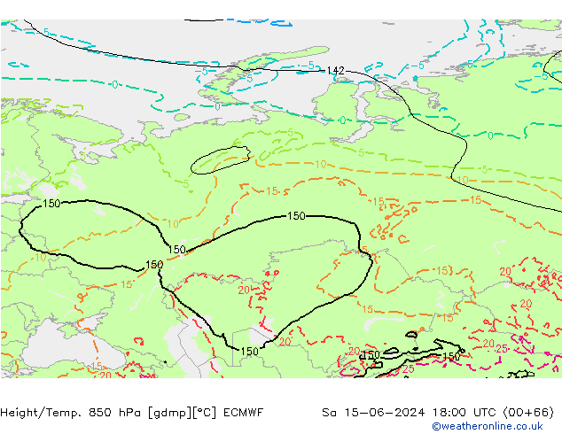 Z500/Rain (+SLP)/Z850 ECMWF so. 15.06.2024 18 UTC