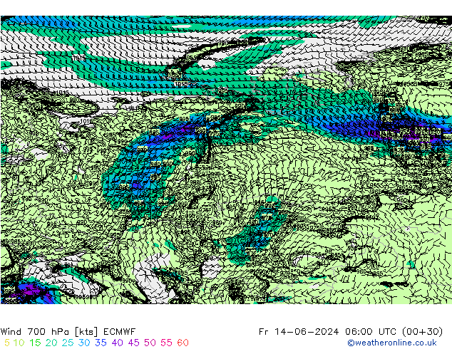  700 hPa ECMWF  14.06.2024 06 UTC