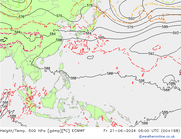 Z500/Regen(+SLP)/Z850 ECMWF vr 21.06.2024 06 UTC
