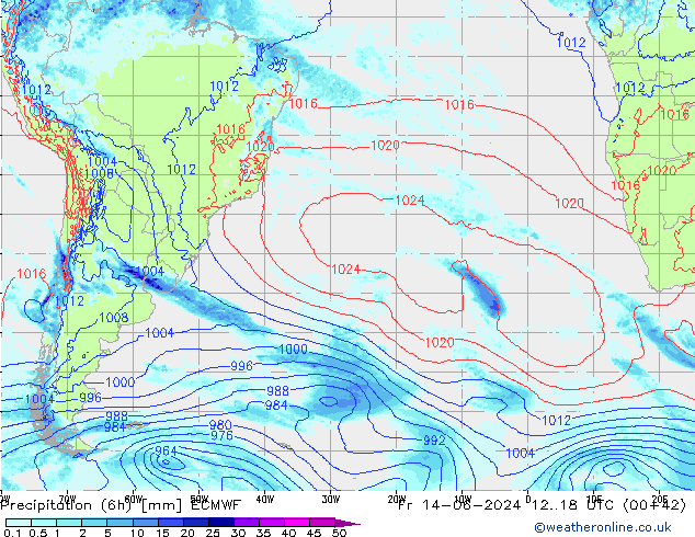 Z500/Rain (+SLP)/Z850 ECMWF ven 14.06.2024 18 UTC