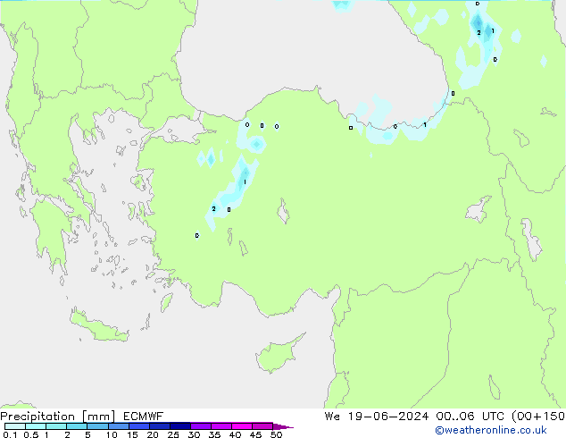 Precipitation ECMWF We 19.06.2024 06 UTC