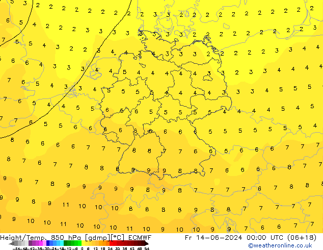 Z500/Rain (+SLP)/Z850 ECMWF pt. 14.06.2024 00 UTC