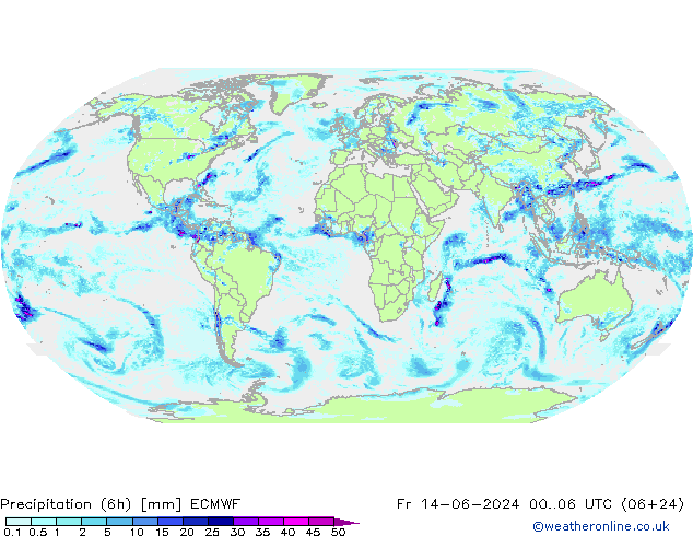 Z500/Rain (+SLP)/Z850 ECMWF Fr 14.06.2024 06 UTC