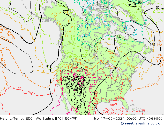 Height/Temp. 850 hPa ECMWF  17.06.2024 00 UTC