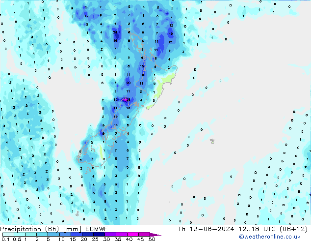 Z500/Rain (+SLP)/Z850 ECMWF  13.06.2024 18 UTC