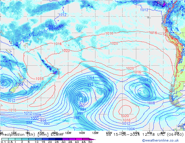 Z500/Yağmur (+YB)/Z850 ECMWF Cts 15.06.2024 18 UTC