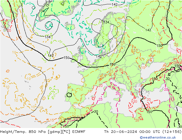 Z500/Rain (+SLP)/Z850 ECMWF Qui 20.06.2024 00 UTC