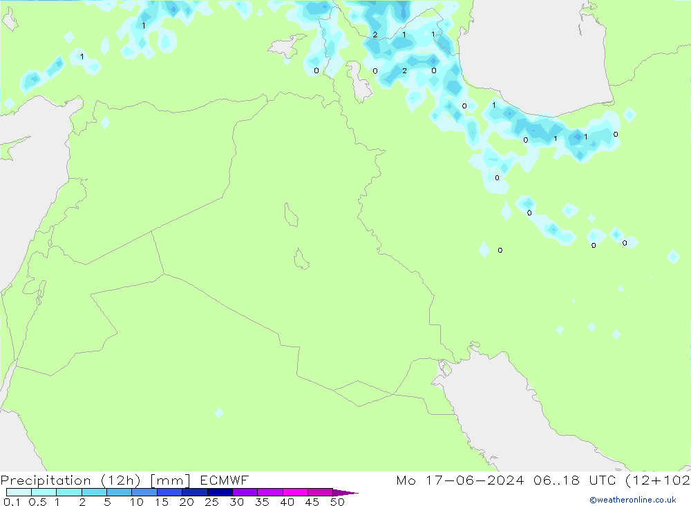 opad (12h) ECMWF pon. 17.06.2024 18 UTC