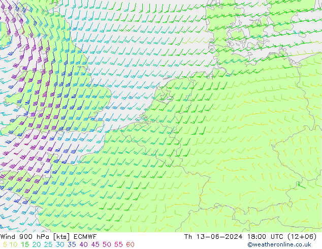  900 hPa ECMWF  13.06.2024 18 UTC