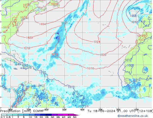 opad ECMWF wto. 18.06.2024 00 UTC