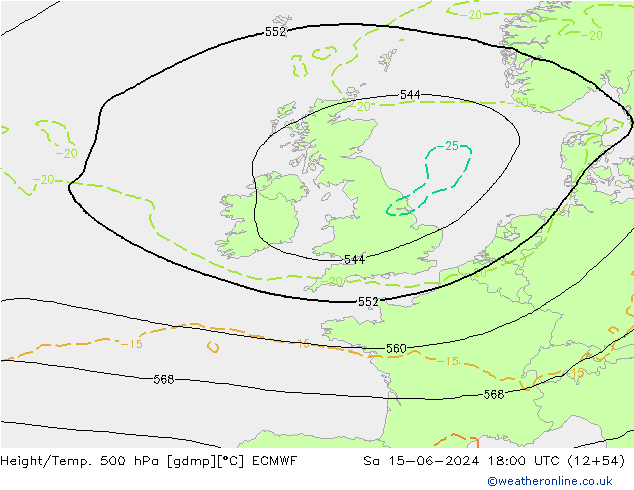 Z500/Rain (+SLP)/Z850 ECMWF sáb 15.06.2024 18 UTC