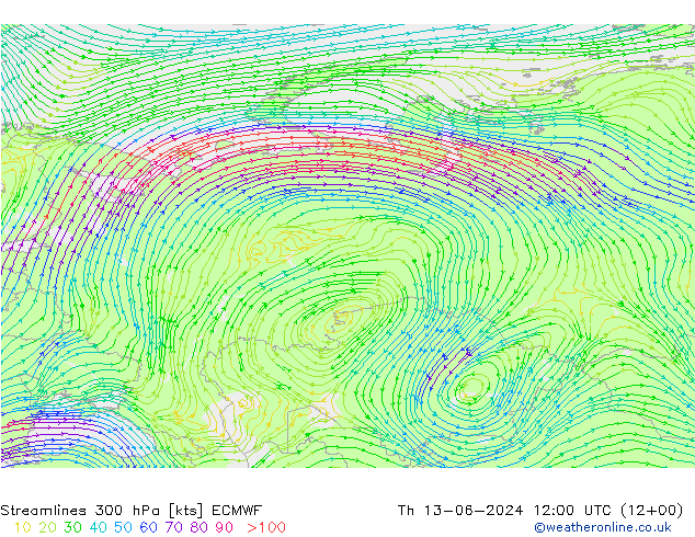  300 hPa ECMWF  13.06.2024 12 UTC