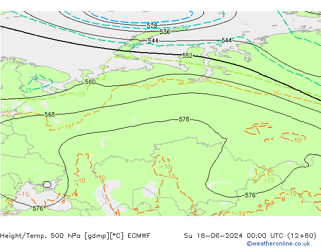 Z500/Rain (+SLP)/Z850 ECMWF Ne 16.06.2024 00 UTC