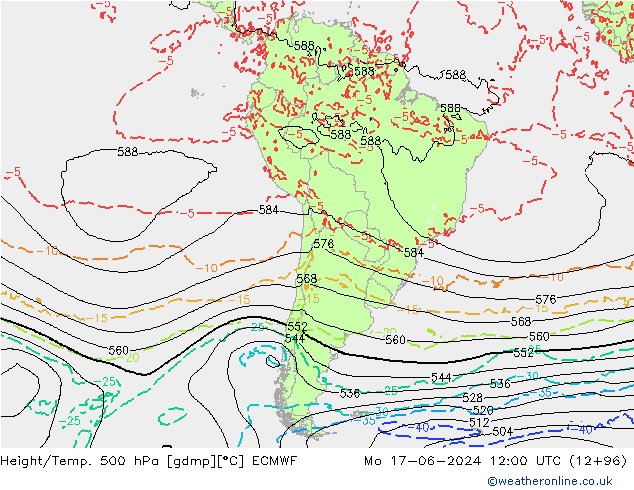 Z500/Regen(+SLP)/Z850 ECMWF ma 17.06.2024 12 UTC