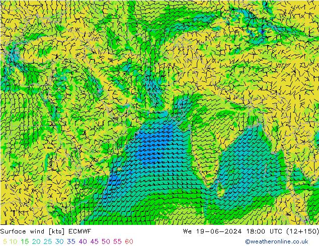 Surface wind ECMWF St 19.06.2024 18 UTC