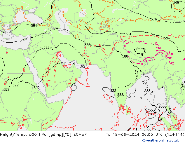 Z500/Regen(+SLP)/Z850 ECMWF di 18.06.2024 06 UTC