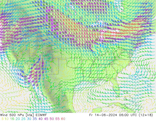 Wind 500 hPa ECMWF vr 14.06.2024 06 UTC