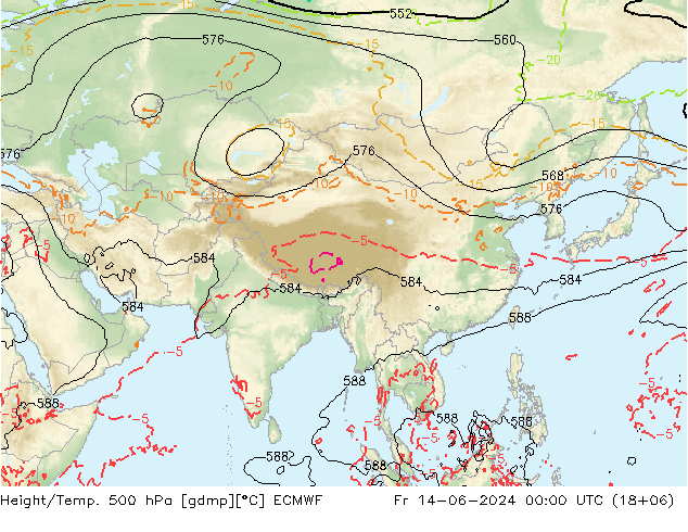 Z500/Rain (+SLP)/Z850 ECMWF pt. 14.06.2024 00 UTC
