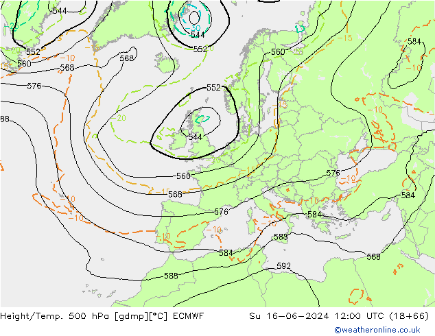 Z500/Rain (+SLP)/Z850 ECMWF dim 16.06.2024 12 UTC