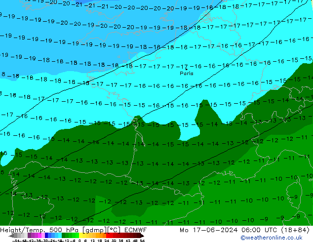 Z500/Rain (+SLP)/Z850 ECMWF  17.06.2024 06 UTC