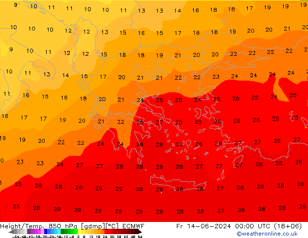 Z500/Regen(+SLP)/Z850 ECMWF vr 14.06.2024 00 UTC