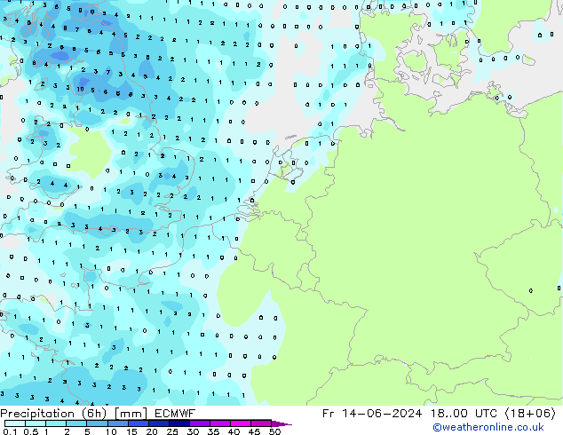 Z500/Rain (+SLP)/Z850 ECMWF Fr 14.06.2024 00 UTC