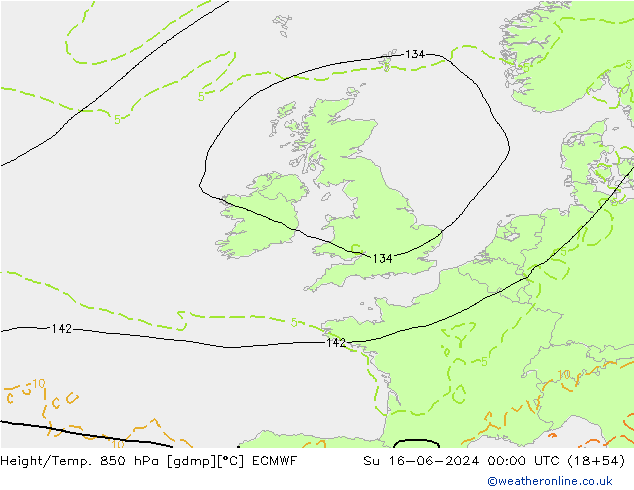 Z500/Regen(+SLP)/Z850 ECMWF zo 16.06.2024 00 UTC