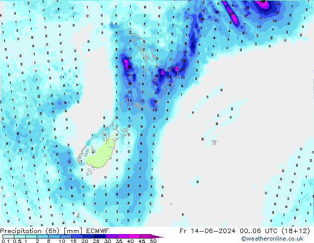 Z500/Rain (+SLP)/Z850 ECMWF Sex 14.06.2024 06 UTC