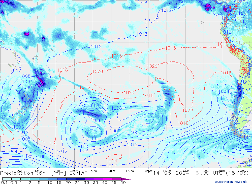 Z500/Rain (+SLP)/Z850 ECMWF pt. 14.06.2024 00 UTC