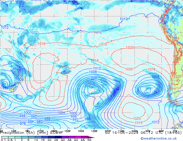 Z500/Rain (+SLP)/Z850 ECMWF dom 16.06.2024 12 UTC