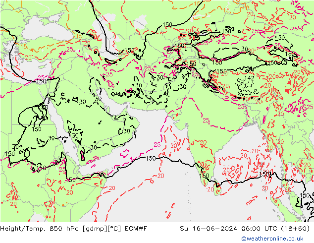 Géop./Temp. 850 hPa ECMWF dim 16.06.2024 06 UTC