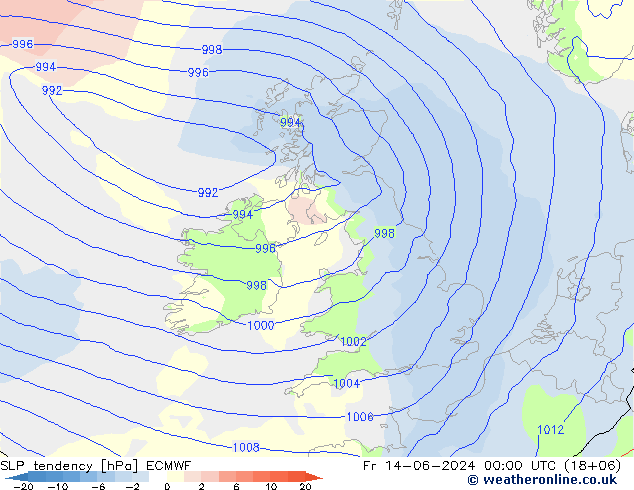 Y. Basıncı eğilimi ECMWF Cu 14.06.2024 00 UTC