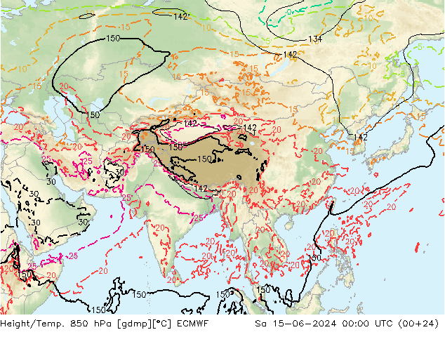 Z500/Rain (+SLP)/Z850 ECMWF so. 15.06.2024 00 UTC