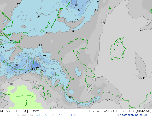 925 hPa Nispi Nem ECMWF Per 20.06.2024 06 UTC