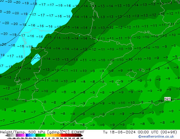 Z500/Rain (+SLP)/Z850 ECMWF mar 18.06.2024 00 UTC