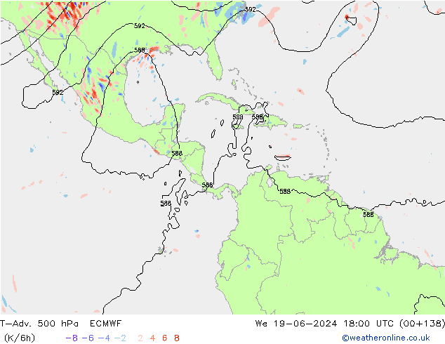 T-Adv. 500 hPa ECMWF We 19.06.2024 18 UTC