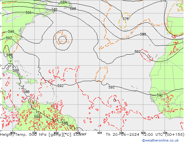 Z500/Rain (+SLP)/Z850 ECMWF Do 20.06.2024 12 UTC