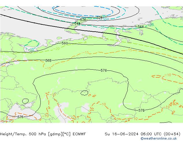 Z500/Rain (+SLP)/Z850 ECMWF dim 16.06.2024 06 UTC