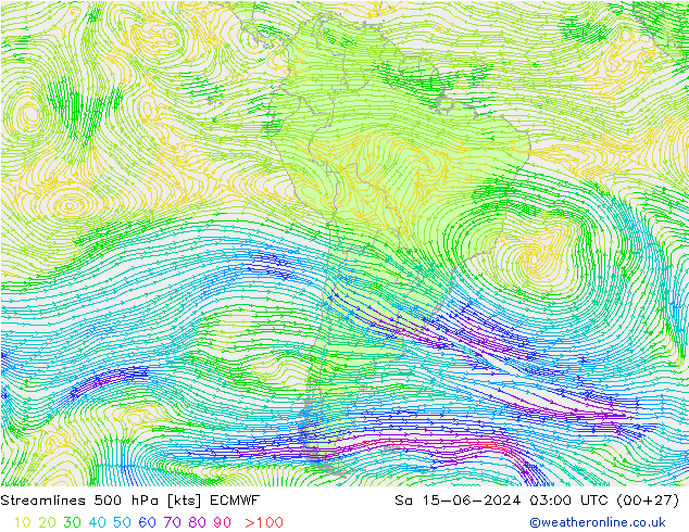 Rüzgar 500 hPa ECMWF Cts 15.06.2024 03 UTC